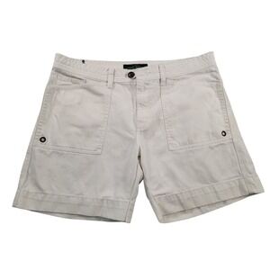 Lauren‎ Ralph Lauren Women's Size 8 White Chino Denim Shorts Logo